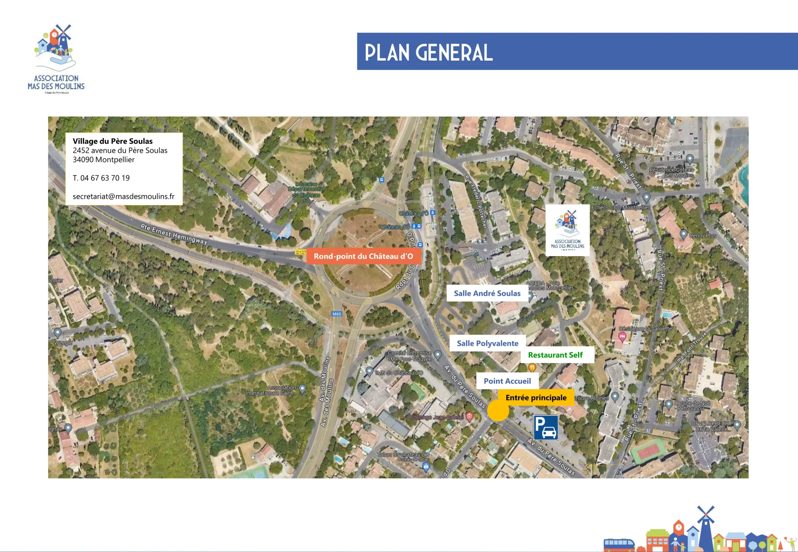 Plan de situation formation Soins de Développement Individualisés Mas des Moulins