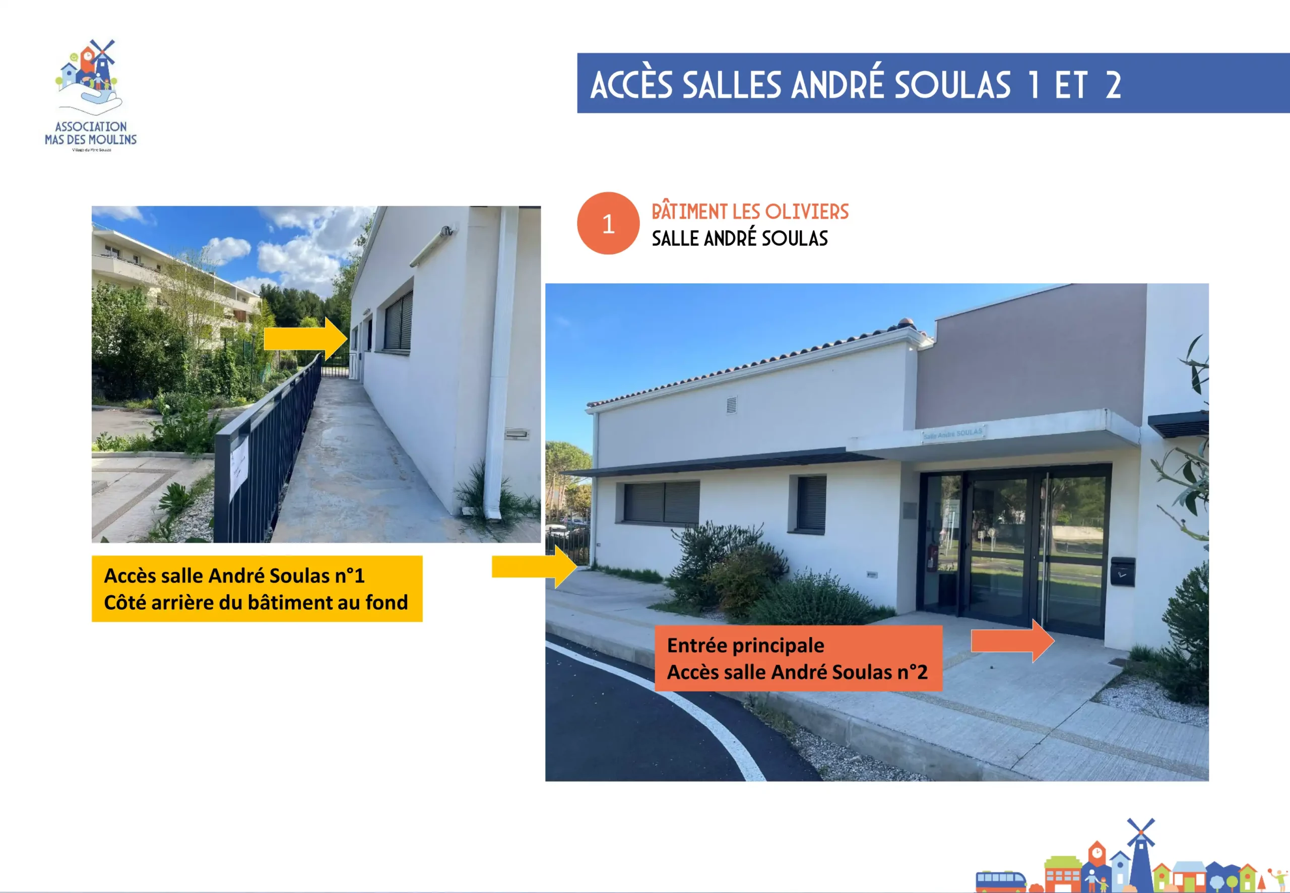 Plan d'accès aux salles André Soulas 1 et 2
